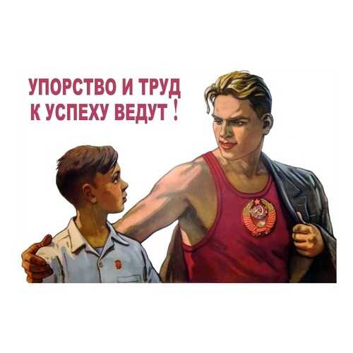 Плакат СТ-Диалог Упорство и труд к успеху ведут!, сов-856, лам.бумага, 60х40 см в Gipfel