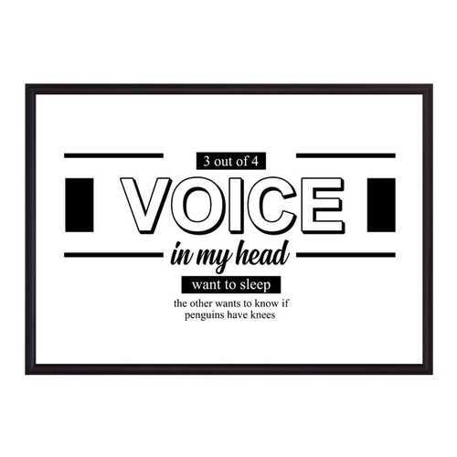 Постер в рамке Voice 50х70 см в Gipfel