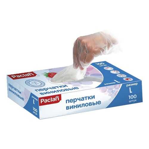 Перчатки виниловые размер L 100 шт в Gipfel