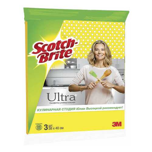Салфетка для уборки 3M Scotch-Brite Универсальная Ультра 3 шт в Gipfel