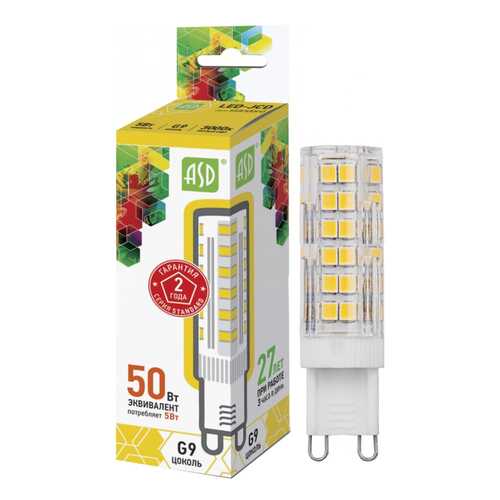 Лампочка ASD G9 220V 5W 400Lm 3000К LED-JCD-standard в Gipfel