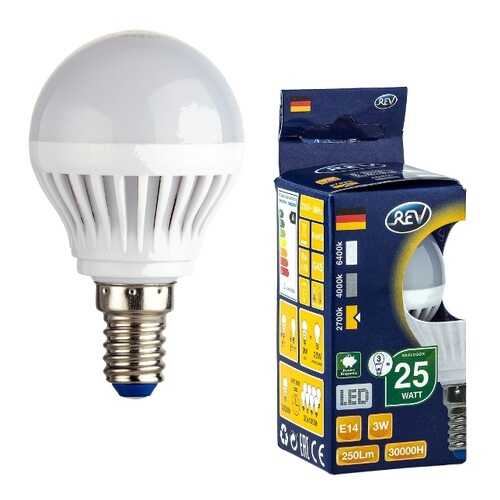 Лампочка светодиодная LED, шар Е14 3W 2700K теплый свет в Gipfel