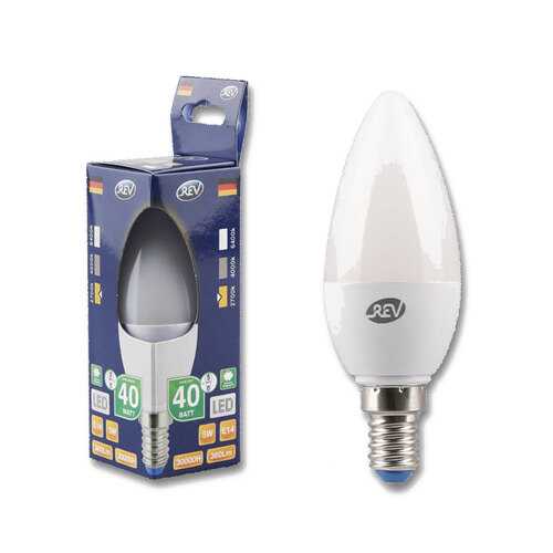 Лампочка светодиодная LED, свеча Е14 5W 2700K теплый свет в Gipfel