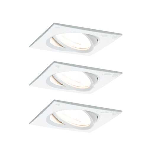 Светильник ввстраиваемый, комплект Nova LED 3x6,5 GU10 Ws mt 93436 в Gipfel