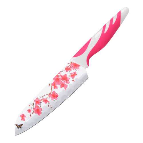 Нож сантоку Mallony Mal-08Cp 985392 Белый, розовый в Gipfel