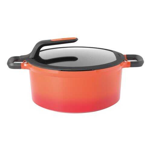 Кастрюля с крышкой 28см 7,3л Gem red в Gipfel