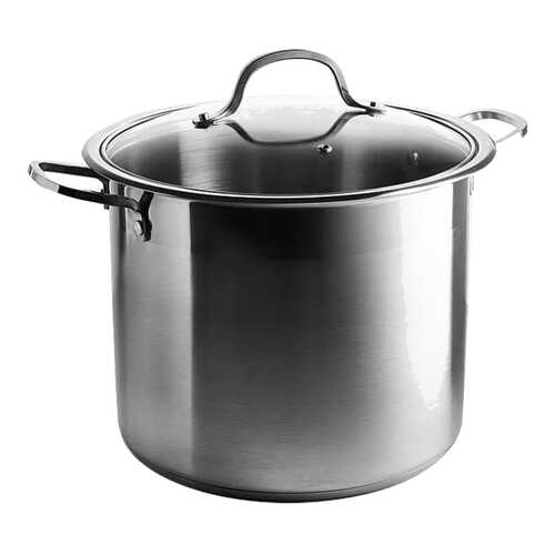 Кастрюля WEBBER BE-128-15L из нержавеющей стали 15 л, со стеклянной крышкой, 28х23см в Gipfel