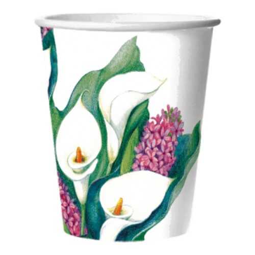 Стакан картонный Bulgaree Green каллы 0.25 л 10 шт в Gipfel