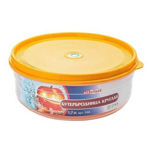 Бутербродница круглая ElfPlast, оранжевая, 1.7 л в Gipfel