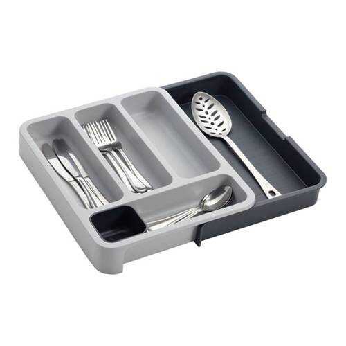 Раздвижной лоток под столовые приборы Expandable cutlery tray серый в Gipfel
