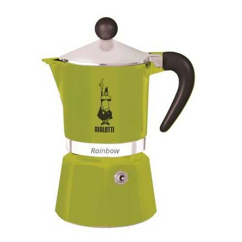 Гейзерная кофеварка Bialetti Rainbow зелёная на 6 чашек в Gipfel